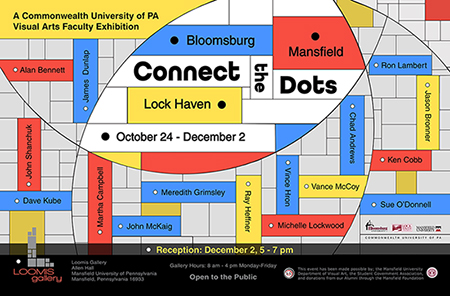 image of the Connect the Dots faculty exhibition poster